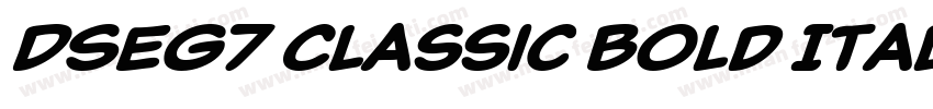 DSEG7 Classic Bold Italic字体转换